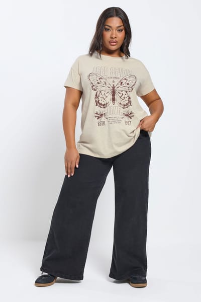 Yours Naturelbruin 'Free Spirit' Tshirt Size 42