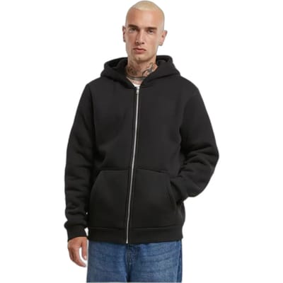Urban Classics Bonded Sherpa Zip Hoody Black Taglia: S | Felpe con cappuccio Outlet | Uomo | Nero