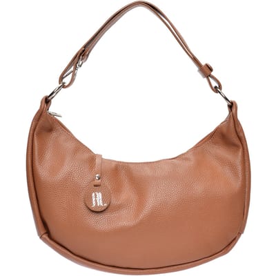 Anna Luchini Brown Rundleer Tas