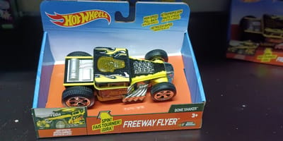 Hot Wheels Bone Shaker Freeway Flyer - Met lichteffecten - 13 x 18 cm groot