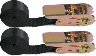 Spanbanden met Ratel - Sjorbanden Vastzetbanden - Vervoer Vastzetten - Hoge Breeksterkte - 2 Meter Lengte - Zwart