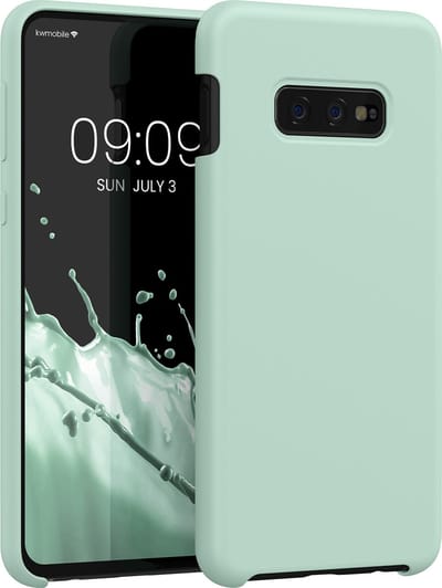 kwmobile telefoonhoesje geschikt voor Samsung Galaxy S10e - Hoesje met siliconen coating - Smartphone case in cool mint
