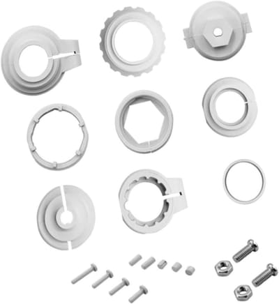 Ventieladapter Set - Radiator Connectoren - Verwarming Optimaliseren - Universele Compatibiliteit - M30x15 M28x1 - Grijs