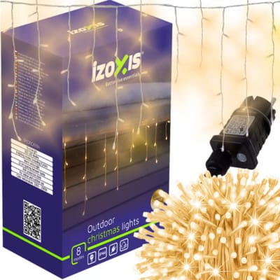 Kerstverlichting – 300 LED ijspegels – Warm wit – 15 meter – 8 standen – IP44