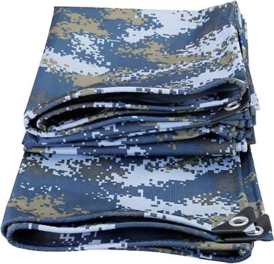 Waterdichte Canvas Tarp - Zwaar Weer Zeil - Buiten Bescherming - Versterkte Randen - Elke Maat - Camouflage