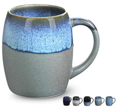 Grote koffiemok 500 ml - Keramische cappuccinokop voor kantoor en thuis - Magnetron en vaatwasmachinebestendig