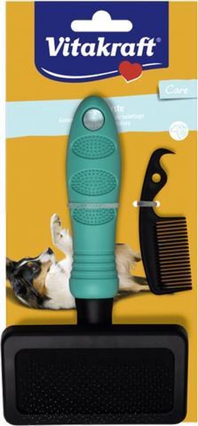 Vitakraft - Verzorgingsborstel - Hondenborstel - Kattenborstel - Inclusief Kam