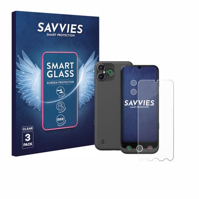 3 Stuks Savvies Screenprotector - geschikt voor Doro Aurora A30 (Voor+Camera) - beschermfolie glas transparant