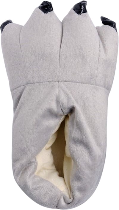 Dino Sloffen Grijs - Maat 33-37 Comfortabele Dieren Pantoffels - SnugSquad - Kinderen & Volwassen - Unisex - Geschikt voor schoenmaat 33 t/m 37