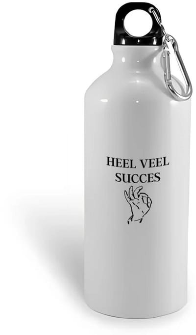 Hacebo® - heel veel succes waterfles - Afscheid bedank cadeau - Collega - Bedankje - Cadeautje voor collega - kado - afscheids cadeau - water fles - 400ML