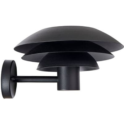 Dyberg Larsen buitenwandlamp DL25 zwart Ø 25 cm