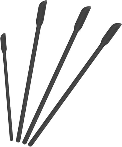 Set van 4 Mini Spatula's - Multifunctionele Siliconen Keukenspatels voor Make-up, Cosmetica en Smalle Flessen