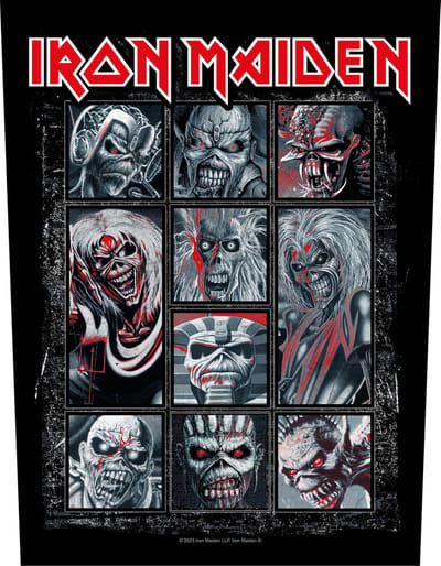Iron Maiden - 10 Eddies Rugpatch - Zwart