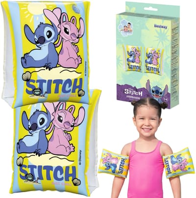 DISNEY Stitch Opblaasbare zwemarmbanden, zwemvleugeltjes voor kinderen 23x15cm