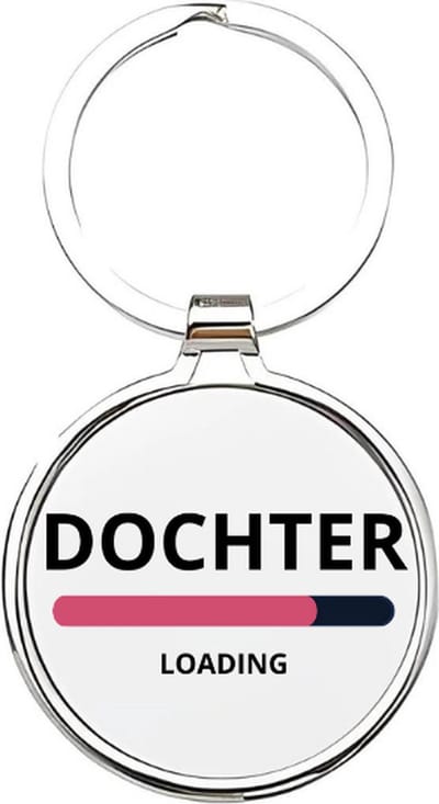 Akyol - dochters Sleutelhanger - Dochter - de leukste dochters - dochter sleutelhanger - kind sleutelhanger - sleutelhanger dochter - familie sleutelhanger - cadeautje - dochter cadeau - girl - de liefste dochter - 4 x 7,5 CM