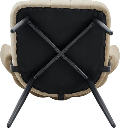 MODENUIT Eettafelset voor 4 - Ronde Tafel 107 cm Met Dubbele Opberglagen - Kleine Ruimtes - MDF Metaal - Walnoot Lichtbruin