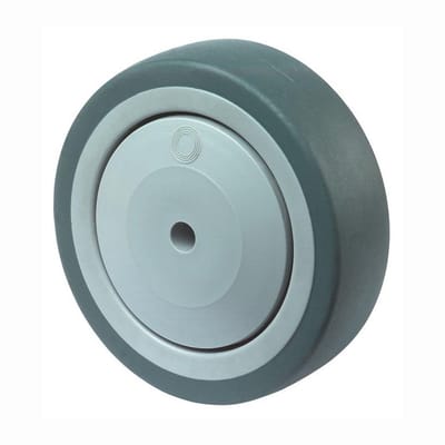 BS zwenkwielen rubber grijs kogellager Ø 125 mm 100 kg - A85.125