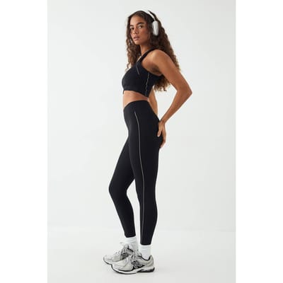 Dames DSGN Studio Reflecterende Biesjes Ultra Sculpt Sportlegging | Zwart | Maat: XS