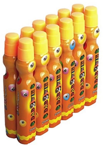 12x 25ml Oranje Slimline Bingo Dabbers - Perfect voor Bingo Kaartjes