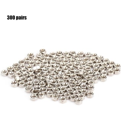 300 Paires Lunettes Sans Monture Vis Écrous Hexagonaux 1.4 Capuchon d'Écrou Pièces de Réparation pour Lunettes gray