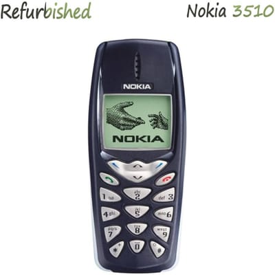 Gerenoveerde Nokia 3510 GSM 900 / 1800 Ontgrendeld Mobiele Telefoon Met 1 SIM Simple Set donkerblauwe kleur