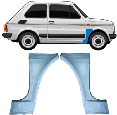 Reparatiepaneel voorspatbord voor Fiat 126p 1972-2000 / Links + Rechts / Set