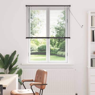 vidaXL - Venetiaanse - jaloezie - Zilvergrijs - 150 - x - 70 - cm - 25 - mm - PVC