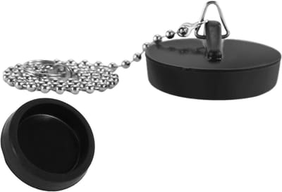 Gootsteen Stop - Afvoer Stopper - Lekken Voorkomen - Hittebestendig Rubber - 4.5 x 2.2 cm - Zwart