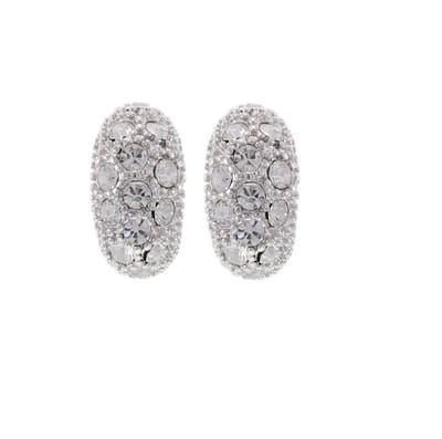 Behave - Oorknoppen dames - zilverkleur maan kristal - tijdloze elegantie