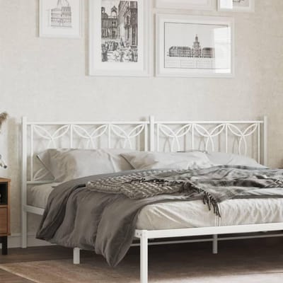 Hoofdeinde Metaal - Bed Decoratie - Slaapkamer Aankleden - Stabiel Duurzaam Frame - 200 cm - Wit
