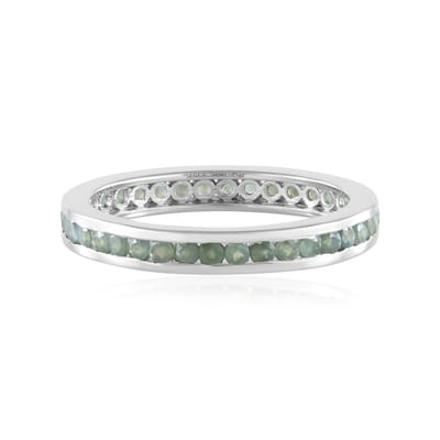 Cavill - 925 Sterling Zilver Ring met 38 Indiase Alexandrieten (0,794 ct) - Platina Geplateerd - Elegante Damesring met Kleurverandering