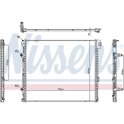 Radiator, motorkoeling NISSENS 606979