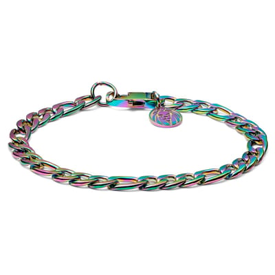 Cosmo Amager Regenboog Figaroketting-armband