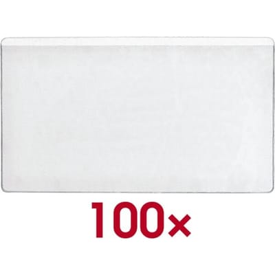 DURABLE visitekaarthoesjes, voor 100 visitekaartjes, zelfklevend, 100 stuks