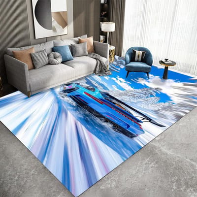 Auto Tapijt Cartoon Woonkamer Slaapkamer Keuken Banktafel Balkon Kleed Antislip Wasbare Mat Exquise Huisornamenten 60*90cm