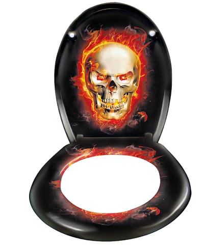 Ovale Toiletbril Met Softclose O-vormige Toiletbril Van Kunststof Toiletbril Incl. Bril & Verstelbare Scharnieren Quick-release Toiletbrillen Voor Eenvoudige Reiniging (Motief H) NAIZY