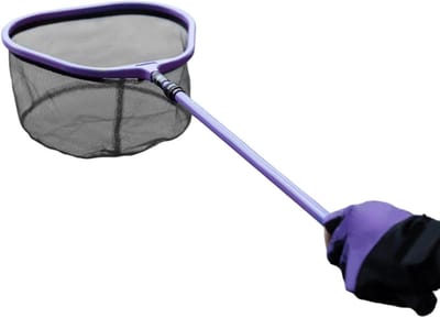 Telescopisch Visnet - Intrekbaar Schepnet - Vissen Vangen - Snelle Lengteaanpassing - 78-115 cm - Paars