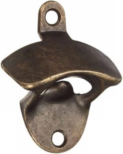 Flesopener muur Brons - wandflesopener - Flesopener