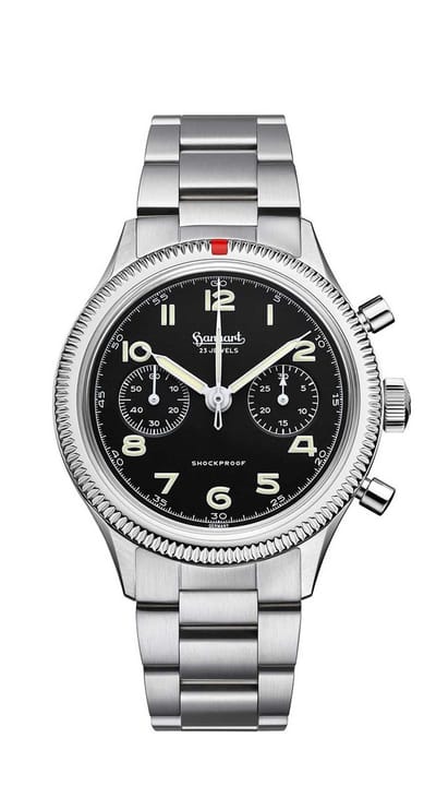 Hanhart Pioneer 417 ES Horloge - stalen band - 42 mm