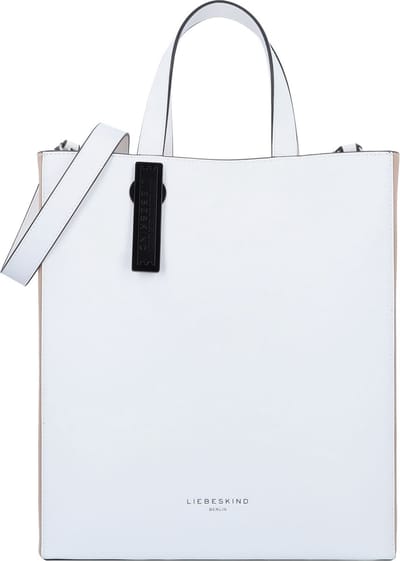 LIEBESKIND BERLIN Schoudertas Handtas Paper Bag Carter Bi-Color Tote Bag Cream White Wit