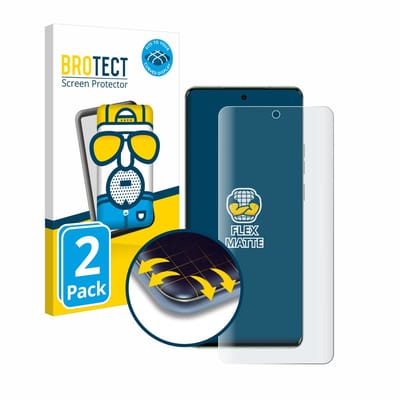 BROTECT - Screenprotector voor Motorola Edge 40 - Folie Beschermfolie matte volledig dekking 2 Stuks