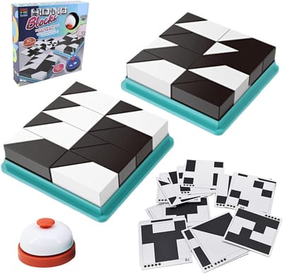 Puzzelblokken - Educatieve puzzel - Logisch denken - Inclusief opbergbak - 26x26 cm - Meerdere kleuren