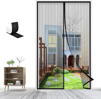 Vliegengordijn - Magnetische hor deur 120x220cm – Zeer dicht netwerk, automatische sluiting, anti-insecten