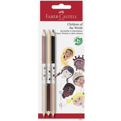 Faber-Castell kleurpotloden - Children of the World - 3-kantig - huidskleurtinten - FC-116511