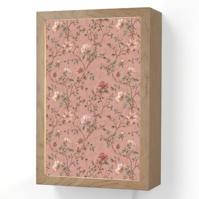 Wandlamp 20x30 cm - Oplaadbaar - Botanisch - Bloemen - Roze - Wandlampen binnen woonkamer - Slaapkamer lamp met kabel - Decoratieve nachtlamp - Vloerlamp snoer