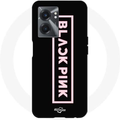 Hoesje - Blackpink - Realme V23 - Flexibel - Zwart - Logo Blackpink