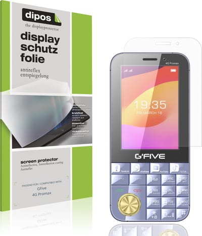 dipos – 4x Matte Beschermfolie geschikt voor GFive 4G Promax | Krasbestendige & antireflecterende Screenprotector Ultra-Thin