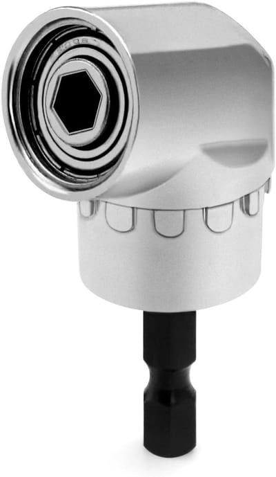 105° Hoekschroevendraaier Montageadapter, 1/4-Inch Snelle Verwisselbare Magnetische Bit Houder met Hexagonale As, Multifunctionele Hoekboormachine voor Precisiewerk