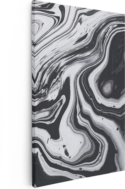 Artaza Canvas Schilderij Marmer Look - 20x30 cm - Klein - Wanddecoratie Abstract - Muurdecoratie Woonkamer - Kamer Accessoires
