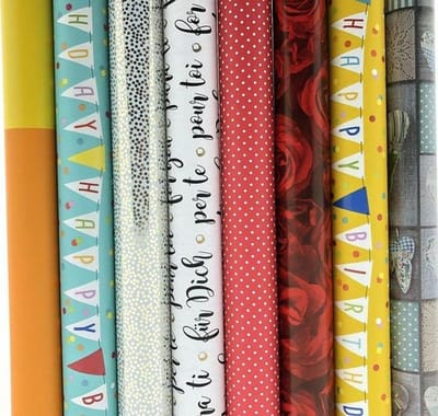 Cadeaupapier - Inpakpapier - Assortiment Van 5 XXL Rollen – Totaal 15 Meter